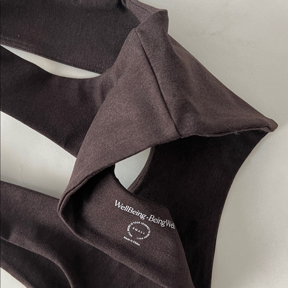 WellBeing Being Well Brown Sky Sports Bra in Chocolate Brown Sz S - Picture 4 of 4